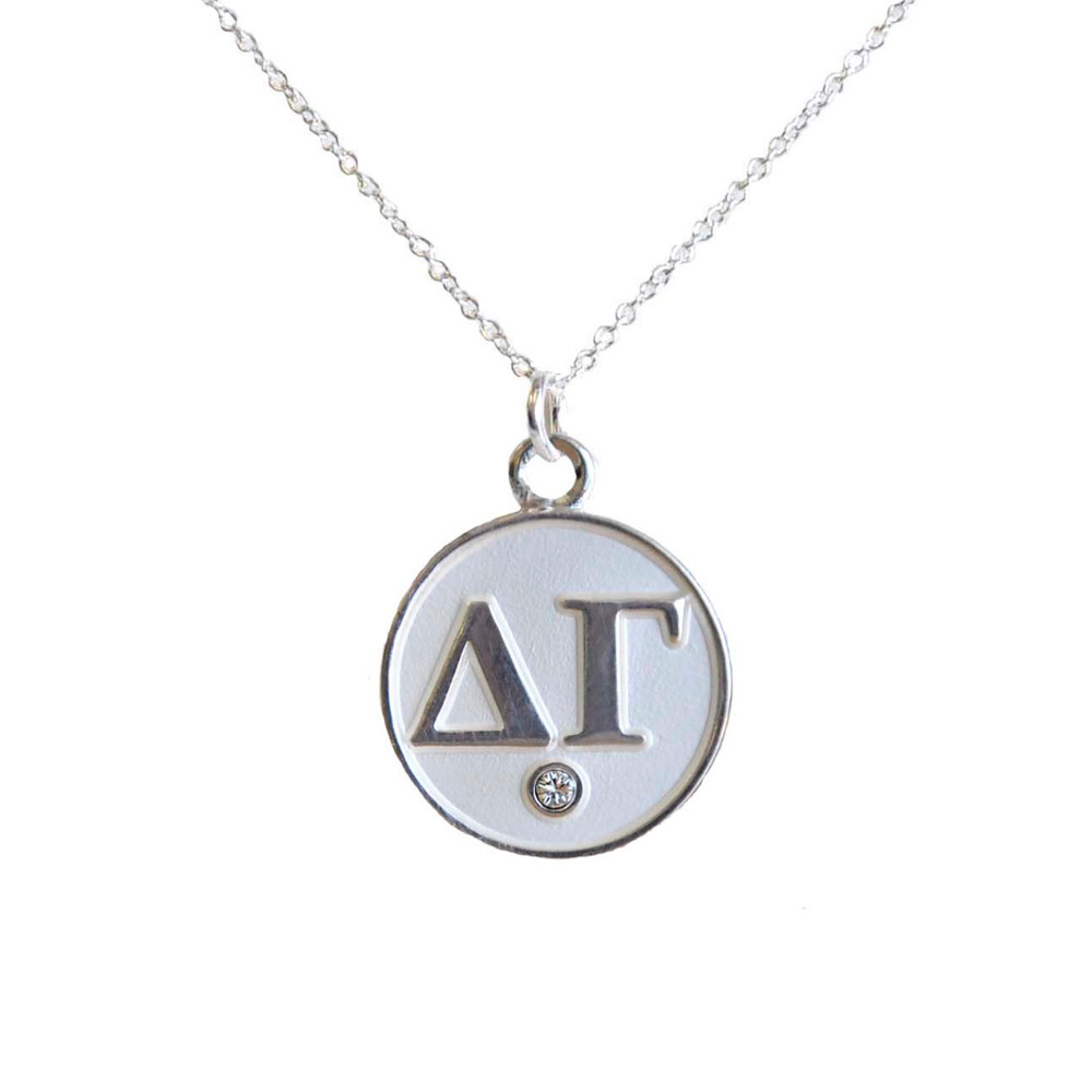 Delta Gamma Necklace- Silver